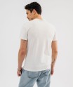 Tee-shirt manches courtes col tunisien homme